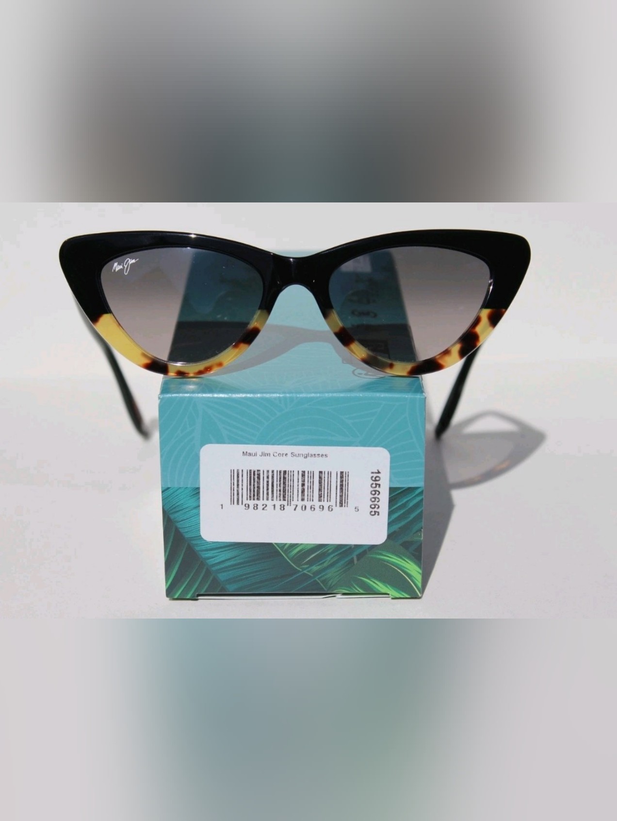 New Maui Jim Lychee Polarized Womens Sunglasses Gs891-02 Black Tortoise/Grey Nib